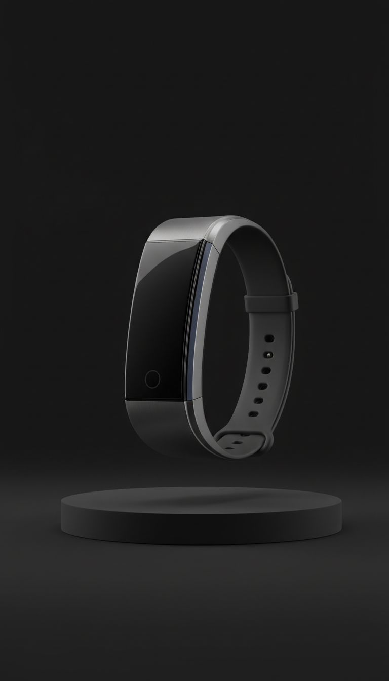 Fitness tracker in titanium slate finish