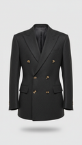 Italian Wool Double-Breasted Blazer