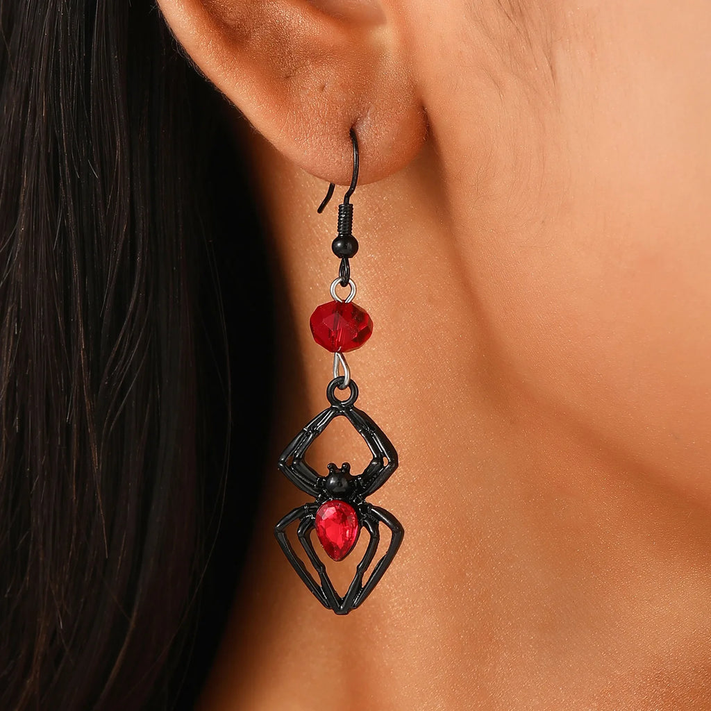 New Gothic Style Bat Spider Pendant Earrings, Personalized Dark Women's Accessories Halloween Personalized Earrings Wholesale