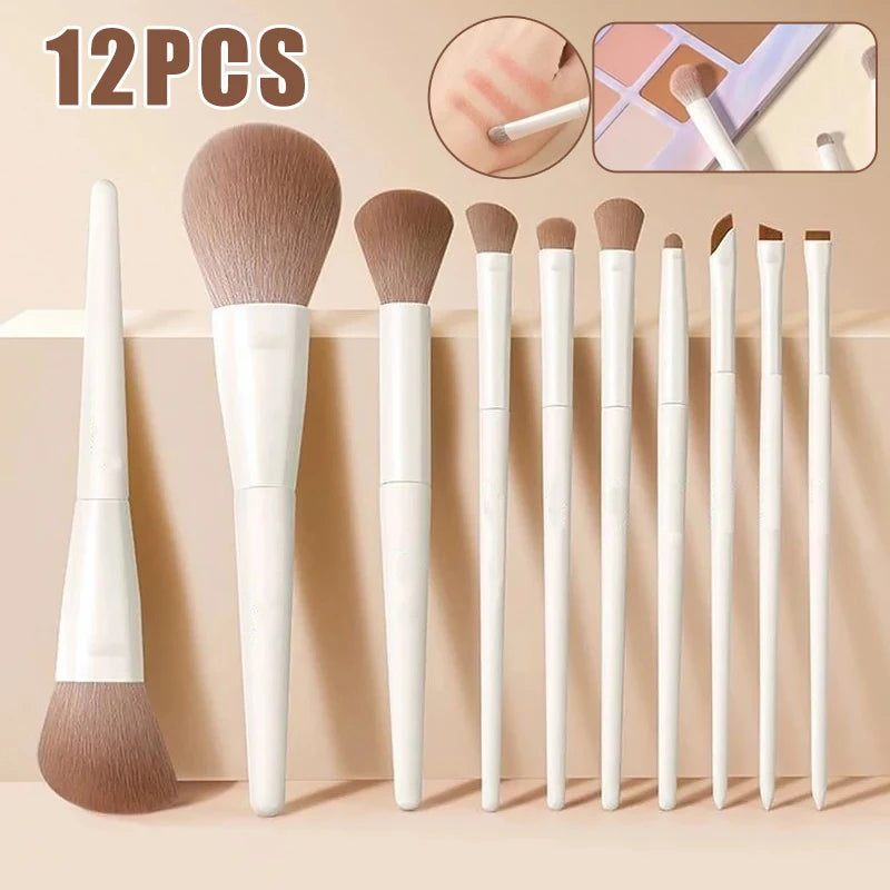 5-12PCS Professional Makeup Brushes Tool Set Eyeshadow Liner Contour Foundation Blend Brush Women Facial Beauty Cosmetics Tools