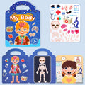 1 Book Jelly Sticker Book Quiet Book DIY Fun for Children's Scene Stickers Repeatedly Paste Puzzle Sticker Book