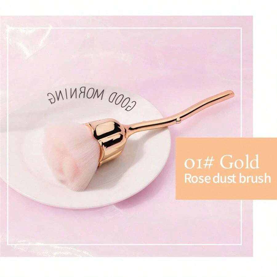beauty Flower Nail Brush For Manicure Rose Nail Art Brush Nail Accessories Tools Dust Cleaning Brushes