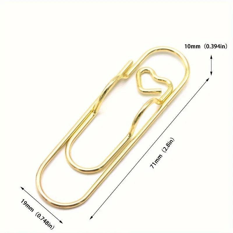 4Pcs Multifunctional Love Pen Clip, Portable Hanging Pen Button Fixed Seat Paper Clip for Notebook Stationery Accessories