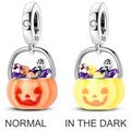 Original Charms Bead 925 Sterling Silver Inlaid Zirconium Halloween Pumpkin Head Pendants Fit Bracelet Jewelry Gift Marking