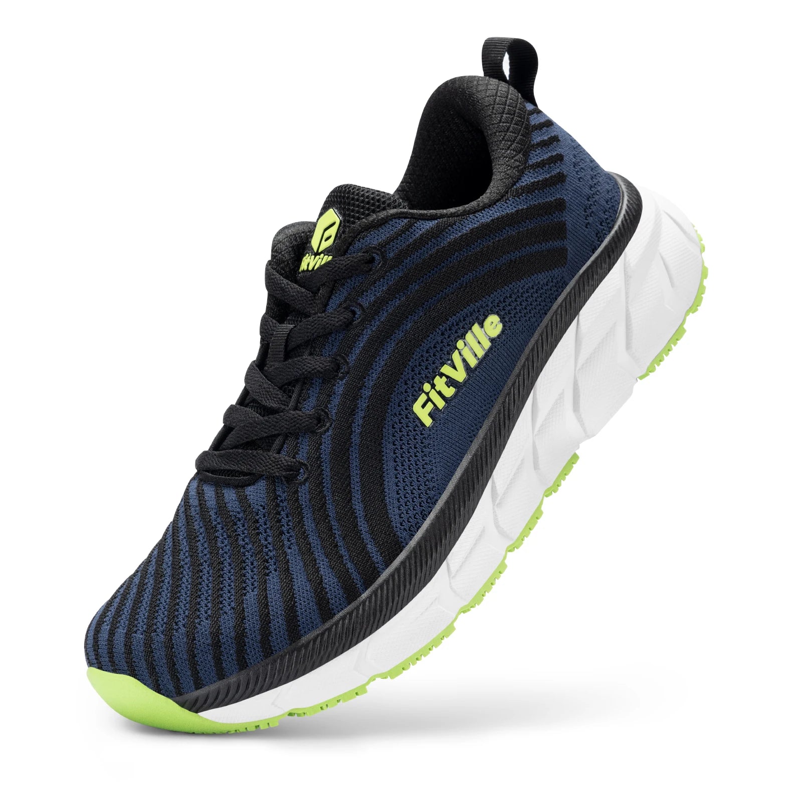 FitVille Wide Toe Box Shoes for Men Cushioned Well Extra Wide Width Shoes Non Slip Wide Lightweight Breathable Running Shoes