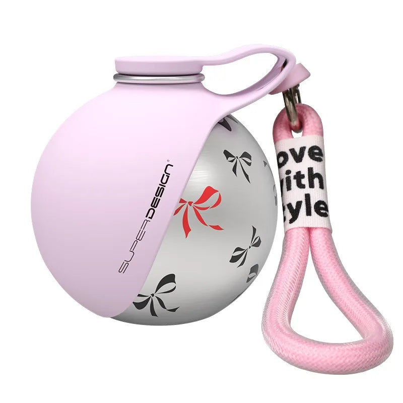 Small Dog Water Bottle 285ML Stainless Steel/PETG Convenient Dog Drink Dispenser Puppy Travel Portable Water Bowl