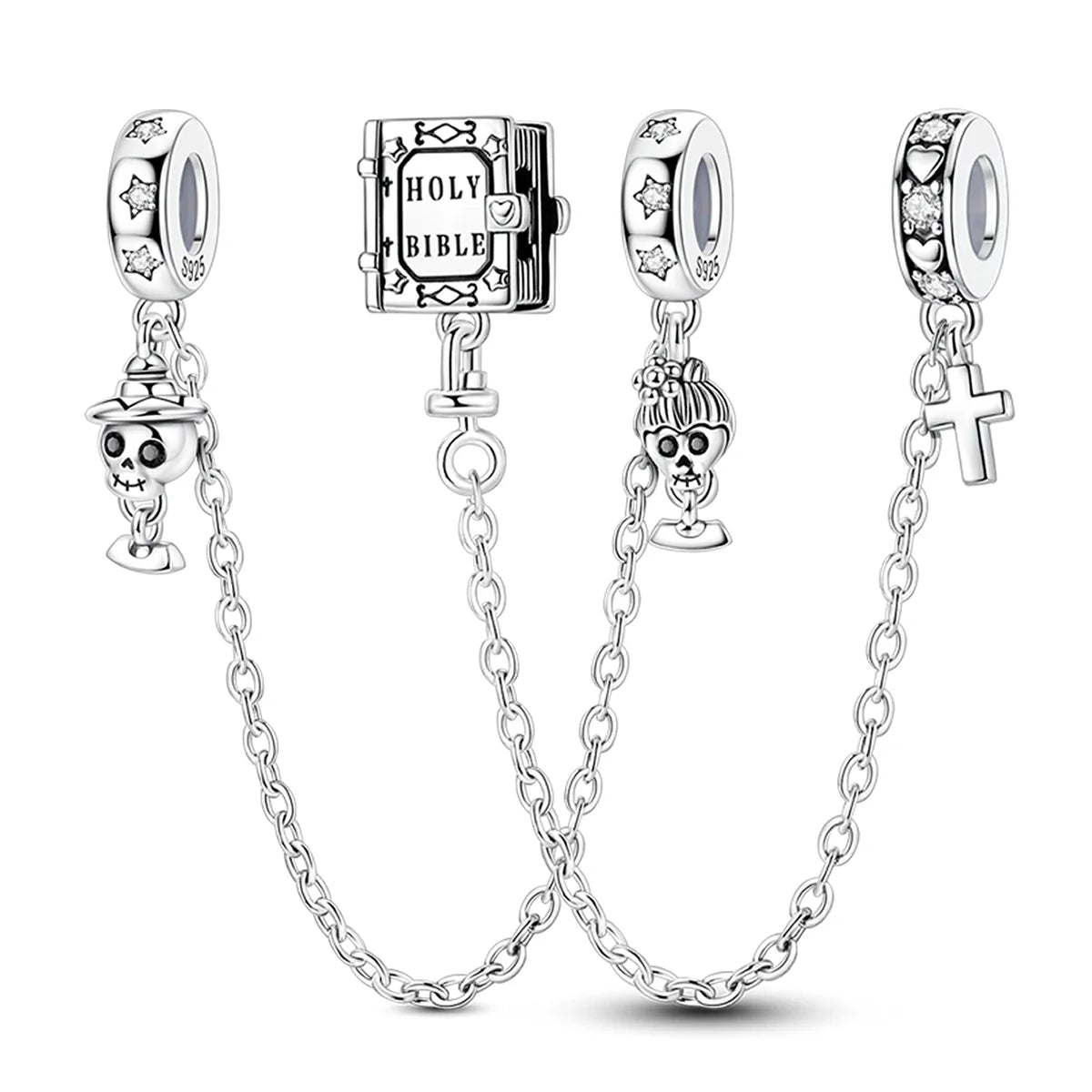 Original Charms Bead 925 Sterling Silver Inlaid Zirconium Halloween Pumpkin Head Pendants Fit Bracelet Jewelry Gift Marking