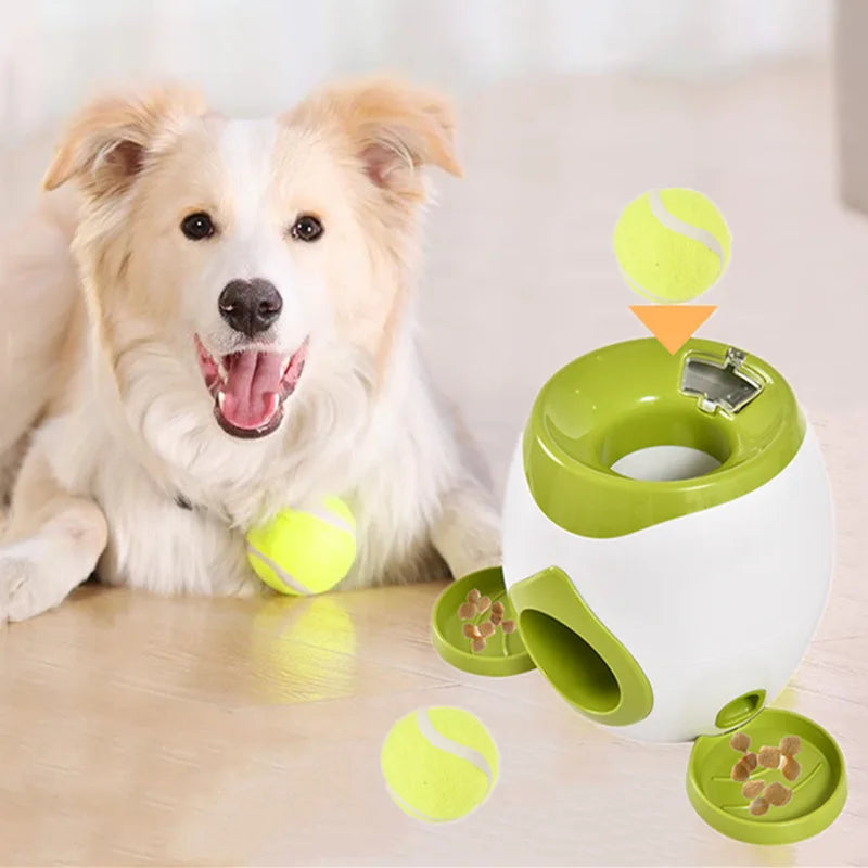 Automatic Dog Ball Launcher, Interactive Fetch Machine for Indoor Outdoor, Pet Training Toy with Mental Stimulation