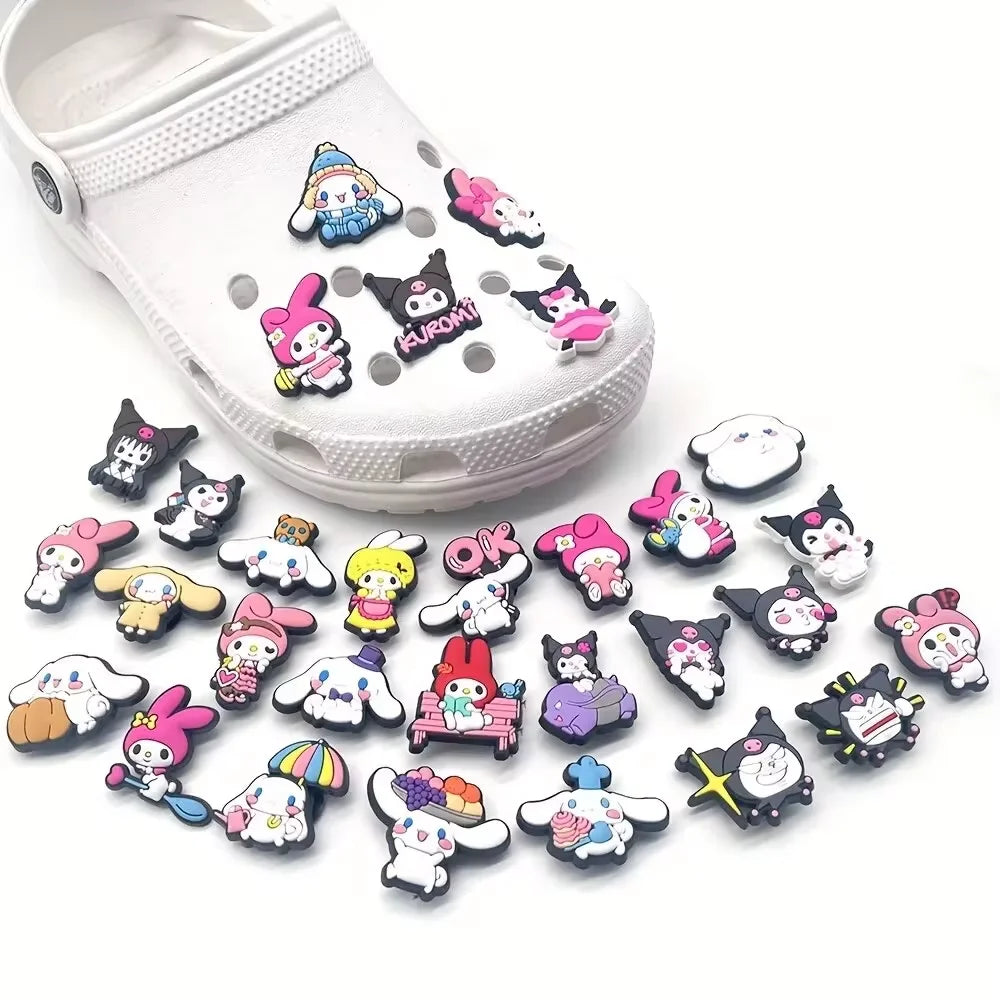 MESUCA10/30pcs Shoe Decorations Accessories Charms For Clogs Bogg Bag Bubble Slides Sandals, Gift Idea for Birthday