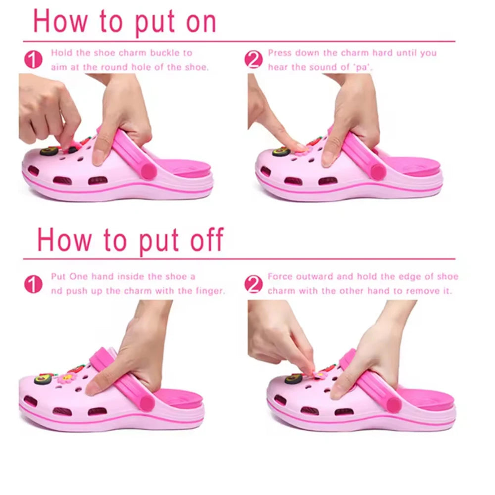 Hot Sales Potdemiel Cartoon Car Series PVC Shoe Charms Accessories Detachable DIY Shoe Decorations Buckle Creativity Gifts