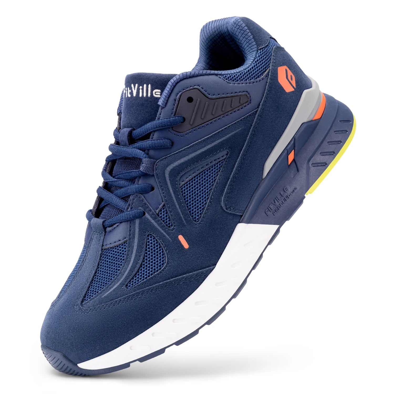 FitVille Men's Walking Shoes Extra Wide Lightweight Sneakers for Flat Feet Arch Fit Heel Pain Relief Non-Slip Running Shoes