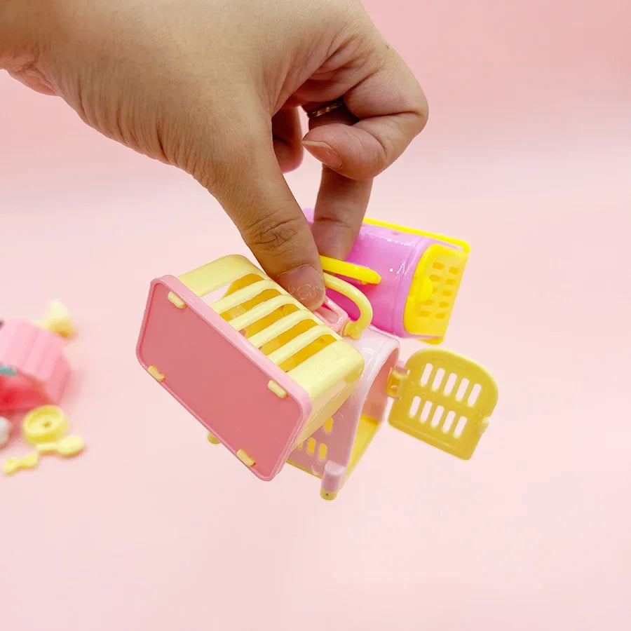 Dollhouse Item Kawaii Mini Dog Doll Accessories Puppy Cat Set Plastic Mini Items for Funny Educational Dollhouse