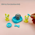 Dollhouse Item Kawaii Mini Dog Doll Accessories Puppy Cat Set Plastic Mini Items for Funny Educational Dollhouse