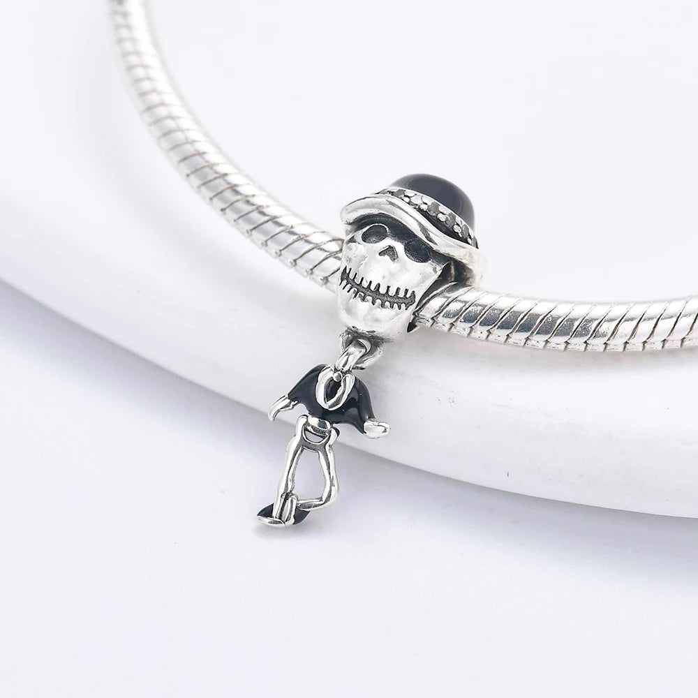 925 Sterling Silver Halloween Skull & Monster Charm Beads Collection Gothic Spooky Design Beads for Women DIY Jewelry