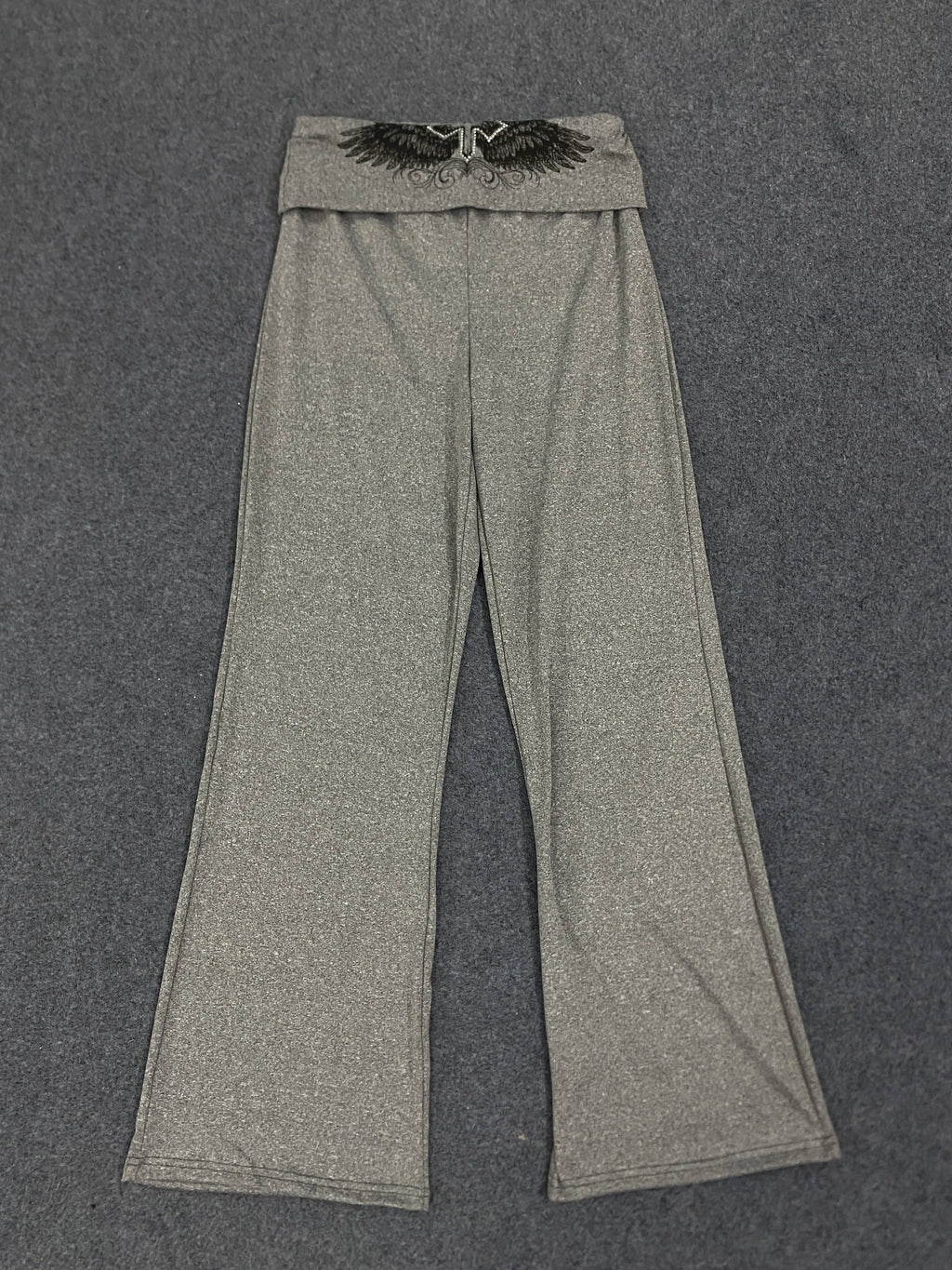 South Korea Y2K Women's Pants, Casual Pants, Yoga Pants, Slight Flare Pants, Minimalist Print New Style, Highlighting Silhouette