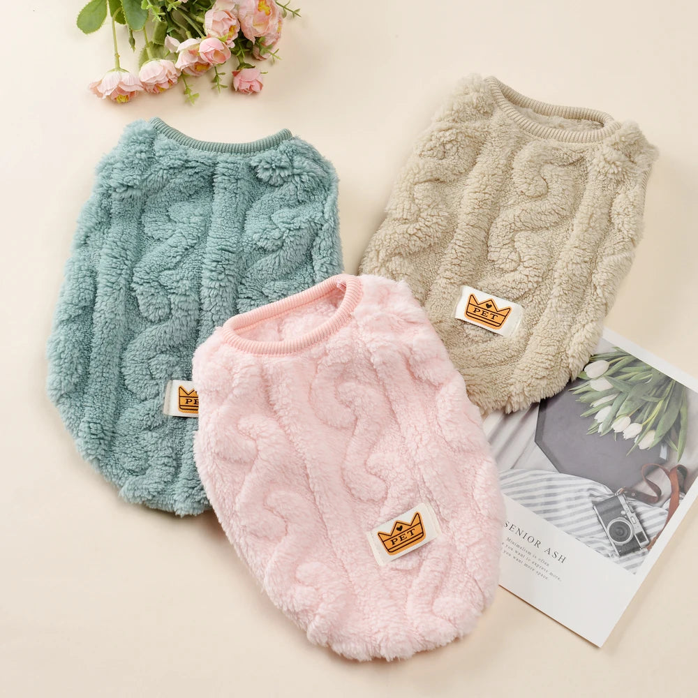 Cute Warm Cat Clothes Autumn Winter Fleece Sweater For Small Cats Dog Apparel Kitten Puppy Pullover Pet Sphynx Christmas Costume