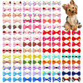 Dog bow Dog Hair Accessories Dog Bow With Rubber Band  Handmade Movable Puppy Bows For Dogs and Cats Cute Pet Accessories