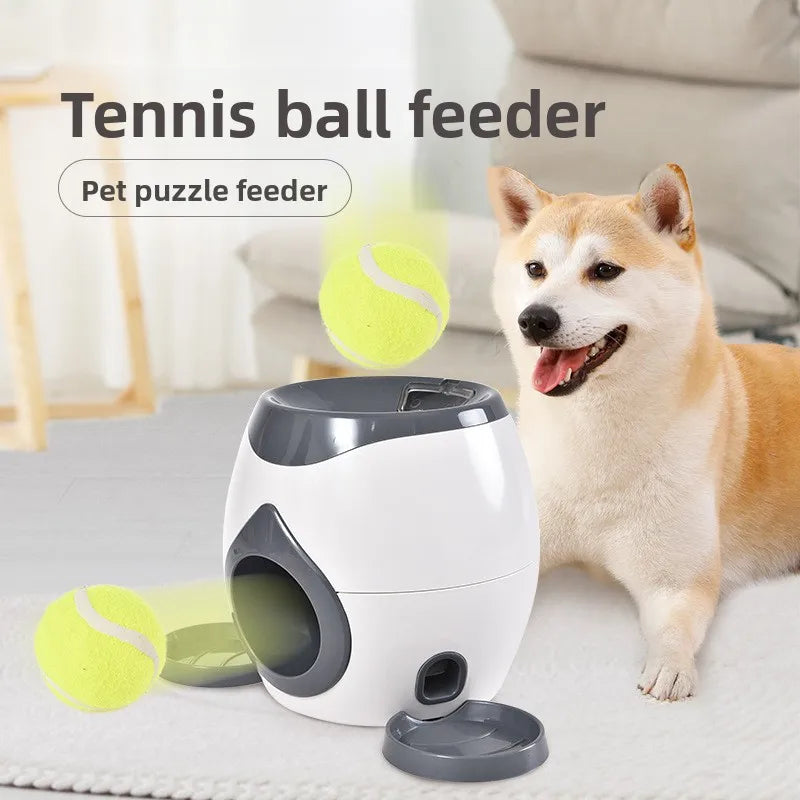 Automatic Dog Ball Launcher, Interactive Fetch Machine for Indoor Outdoor, Pet Training Toy with Mental Stimulation