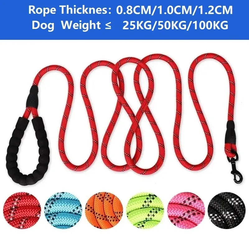 150/200/300CM Strong Leashes for Dogs Soft Handle Dog Leash Reinforced Leash for Small Medium Large Dogs Big Dog Supplies