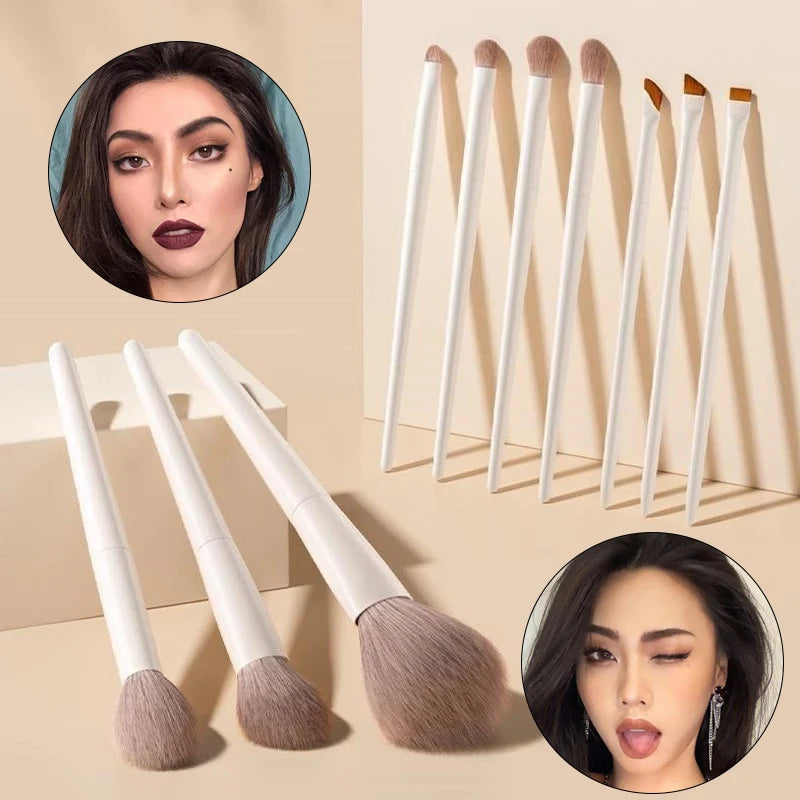 5-12PCS Professional Makeup Brushes Tool Set Eyeshadow Liner Contour Foundation Blend Brush Women Facial Beauty Cosmetics Tools