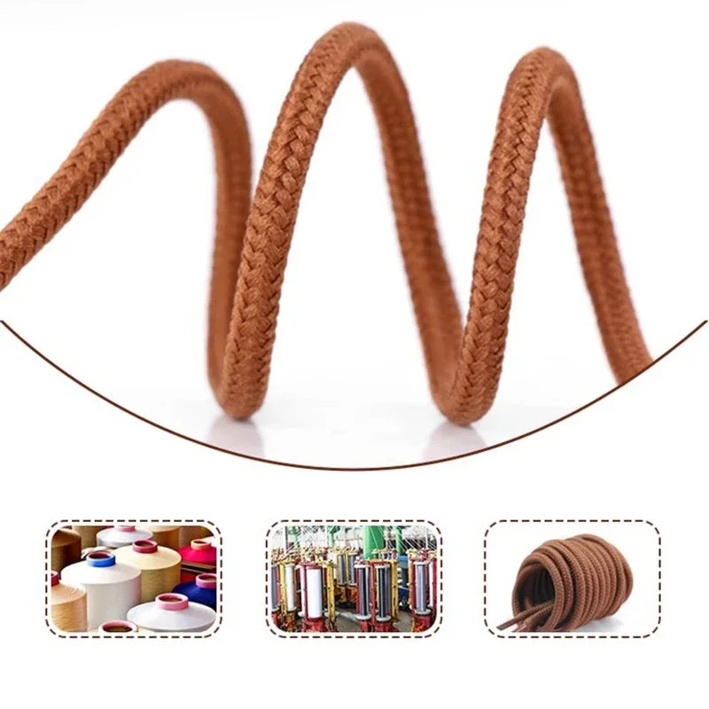 1 Pair Classic Round Shoe laces Outdoor Sneakers Shoes Laces Solid Color Kids Adult Shoelaces 90/120/150CM YD-1