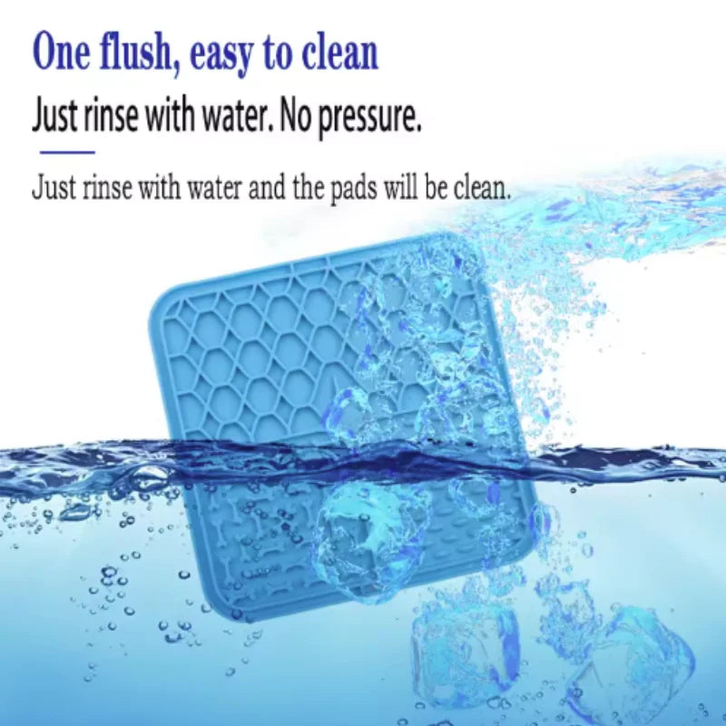 Pet Lick Silicone Mat Slow Feeder Dog Food Plate Bathing Distraction Sucker Training Feeder for Dogs Kitchen Supplies