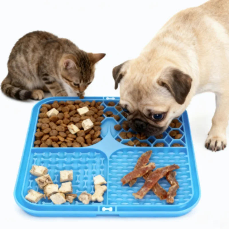 Pet Lick Silicone Mat Slow Feeder Dog Food Plate Bathing Distraction Sucker Training Feeder for Dogs Kitchen Supplies